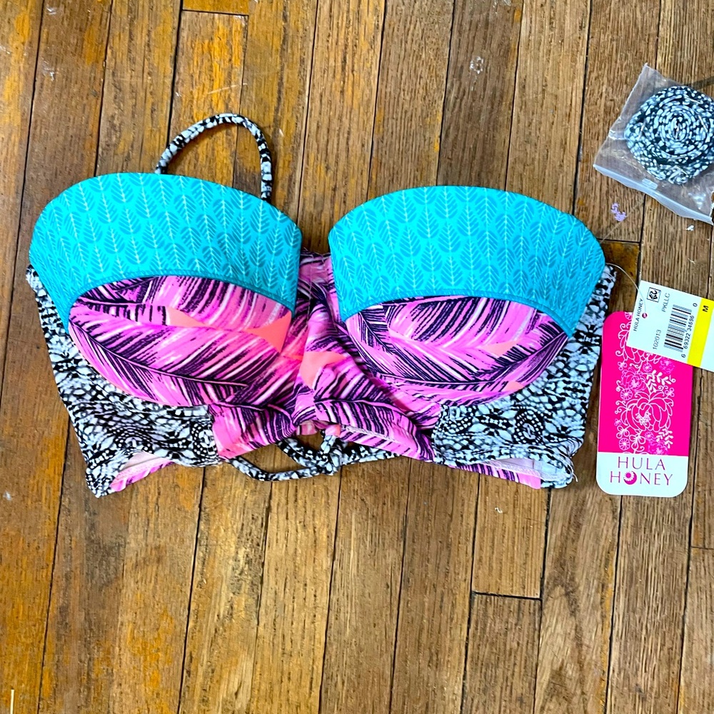 Hula honey strapless swim top
